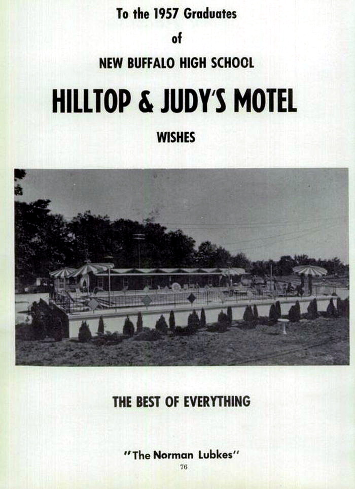 Judys Motel & Campground (Hilltop Motel) - Old Yearbook Ad (newer photo)
